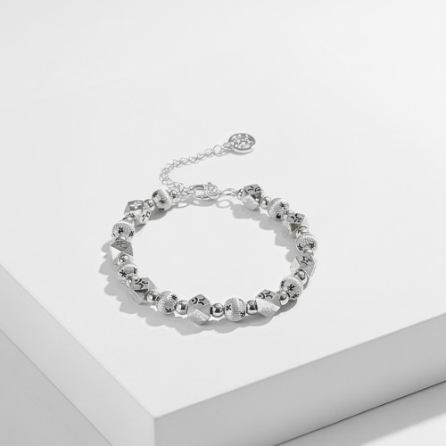 은도금 염주팔찌 패션염주 불교팔찌 커플bracelet