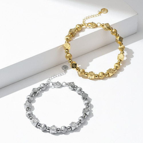 패션 은도금 염주팔찌 선물용 데일리 브레이슬릿