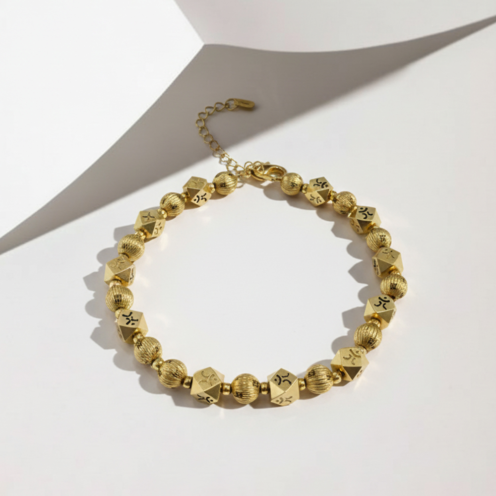 금도금 염주팔찌