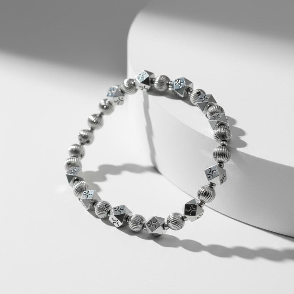 금도금 왕염주팔찌