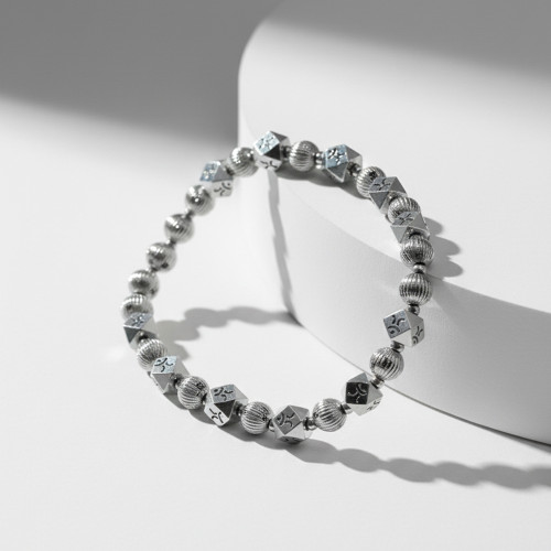 금도금 왕염주팔찌